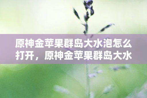 原神金苹果群岛大水泡怎么打开，原神金苹果群岛大水泡解锁攻略