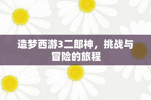 造梦西游3二郎神图片