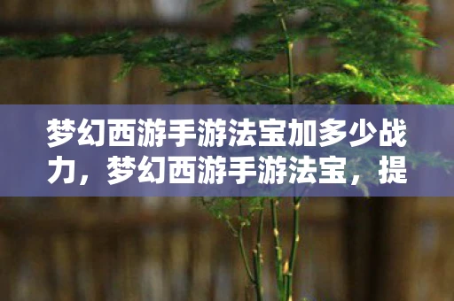梦幻西游手游法宝加多少战力,梦幻西游手游法宝,提升战力,助你一战到底 梦幻西游手游法宝加多少战力,梦幻西游手游法宝,提升战力,助你一战到底