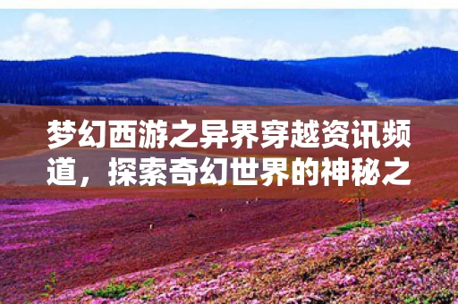 梦幻西游之异界穿越资讯频道图片