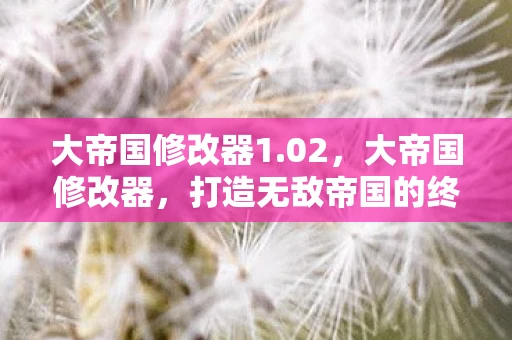 大帝国修改器1.02,大帝国修改器,打造无敌帝国的终极工具 大帝国修改器1.02,大帝国修改器,打造无敌帝国的终极工具