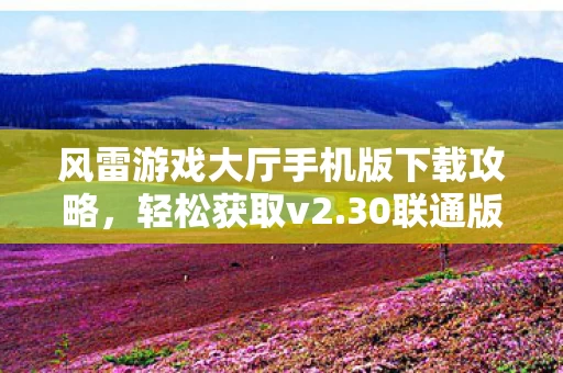 风雷游戏大厅手机版下载攻略图片