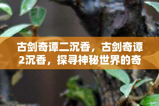 古剑奇谭二沉香，古剑奇谭2沉香，探寻神秘世界的奇幻之旅