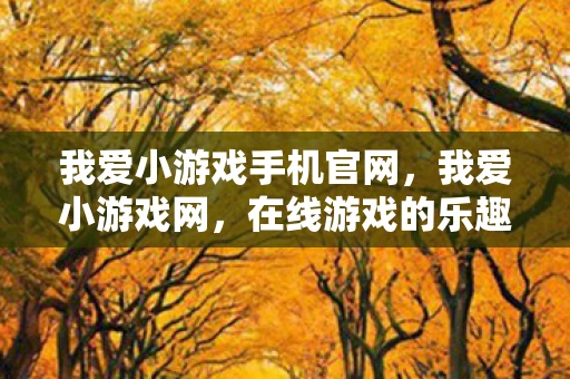 我爱小游戏手机官网，我爱小游戏网，在线游戏的乐趣与魅力资讯一网打尽