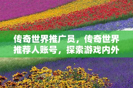传奇世界推广员，传奇世界推荐人账号，探索游戏内外的无尽魅力