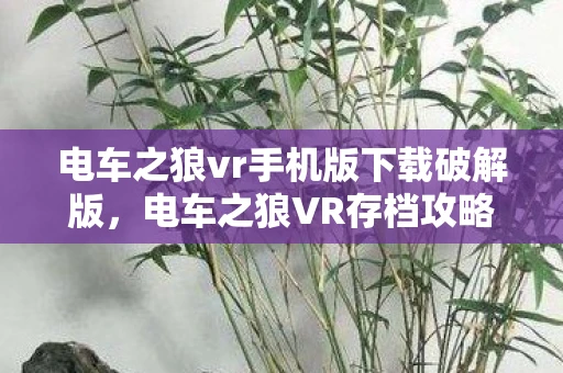 电车之狼vr手机版下载破解版,电车之狼VR存档攻略,深入探索游戏内容与玩法 电车之狼vr手机版下载破解版,电车之狼VR存档攻略,深入探索游戏内容与玩法