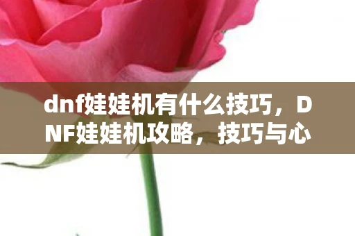 dnf娃娃机有什么技巧，DNF娃娃机攻略，技巧与心得分享