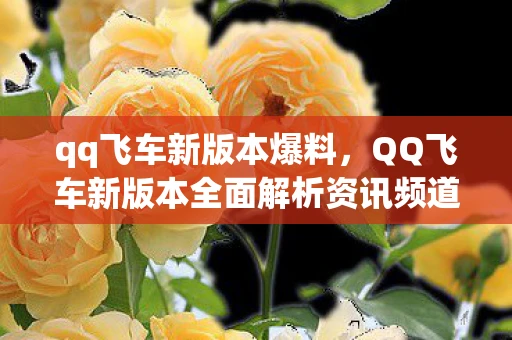 qq飞车新版本爆料，QQ飞车新版本全面解析资讯频道