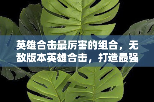 英雄合击最厉害的组合，无敌版本英雄合击，打造最强战队