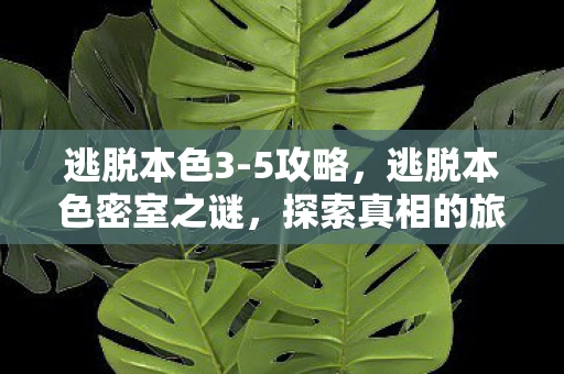 逃脱本色3-5攻略,逃脱本色密室之谜,探索真相的旅程(第3-5章) 逃脱本色3-5攻略,逃脱本色密室之谜,探索真相的旅程(第3-5章)