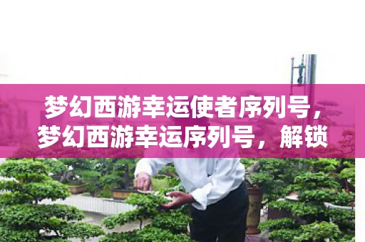 梦幻西游幸运使者序列号,梦幻西游幸运序列号,解锁专属福利 梦幻西游幸运使者序列号,梦幻西游幸运序列号,解锁专属福利