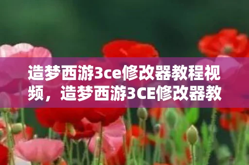 造梦西游3ce修改器教程视频，造梦西游3CE修改器教程，从入门到精通
