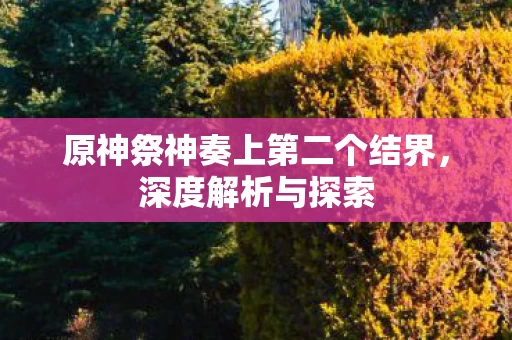 原神祭神奏上第二个结界图片