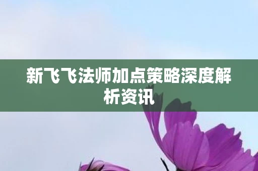 新飞飞法师加点策略深度解析资讯图片