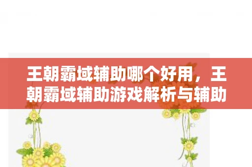 王朝霸域辅助哪个好用,王朝霸域辅助游戏解析与辅助工具探讨 王朝霸域辅助哪个好用,王朝霸域辅助游戏解析与辅助工具探讨