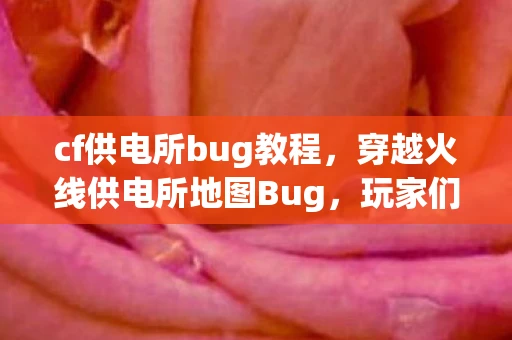 cf供电所bug教程，穿越火线供电所地图Bug，玩家们的挑战与攻略