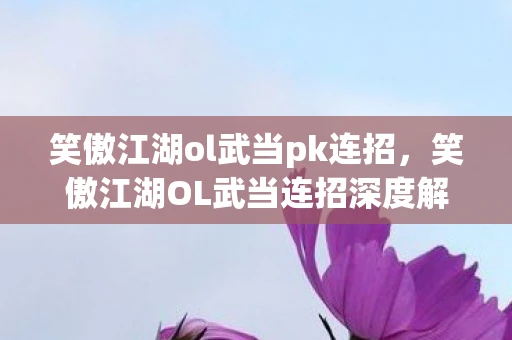 笑傲江湖ol武当pk连招,笑傲江湖OL武当连招深度解析 笑傲江湖ol武当pk连招,笑傲江湖OL武当连招深度解析