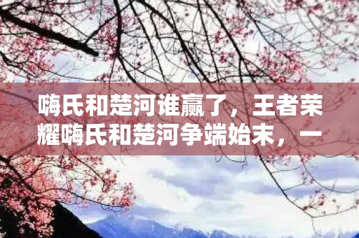嗨氏和楚河谁赢了，王者荣耀嗨氏和楚河争端始末，一场游戏引发的风波