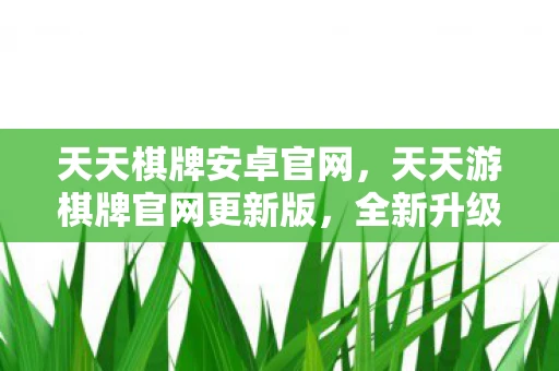 天天棋牌安卓官网,天天游棋牌官网更新版,全新升级体验,畅享游戏乐趣 天天棋牌安卓官网,天天游棋牌官网更新版,全新升级体验,畅享游戏乐趣