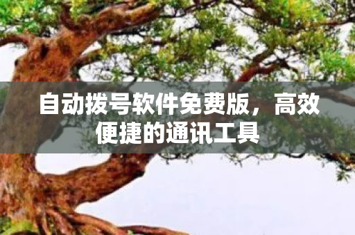 自动拨号软件免费版,高效便捷的通讯工具 自动拨号软件免费版,高效便捷的通讯工具
