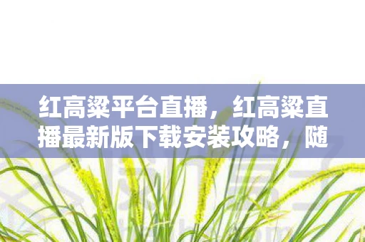 红高粱平台直播,红高粱直播最新版下载安装攻略,随时随地观看直播,畅享精彩内容 红高粱平台直播,红高粱直播最新版下载安装攻略,随时随地观看直播,畅享精彩内容