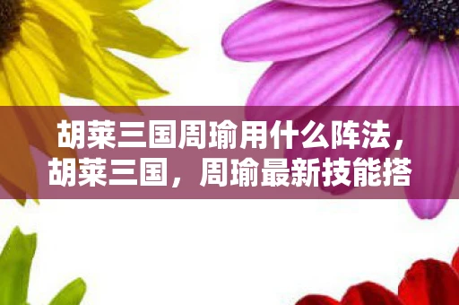 胡莱三国周瑜用什么阵法，胡莱三国，周瑜最新技能搭配探讨