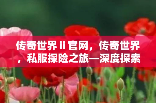 传奇世界ⅱ官网，传奇世界，私服探险之旅—深度探索未知的游戏世界