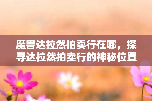 魔兽达拉然拍卖行在哪，探寻达拉然拍卖行的神秘位置