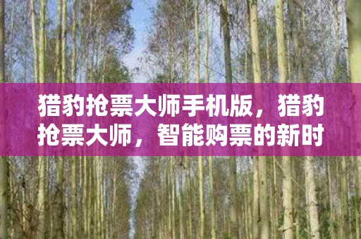 猎豹抢票大师手机版,猎豹抢票大师,智能购票的新时代神器手游 猎豹抢票大师手机版,猎豹抢票大师,智能购票的新时代神器手游