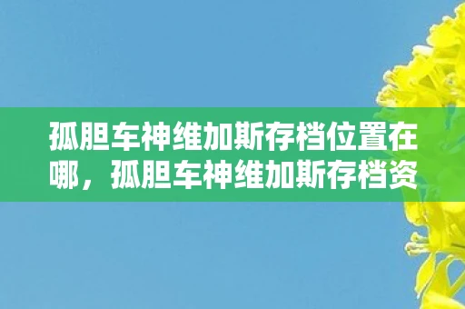 孤胆车神维加斯存档位置在哪,孤胆车神维加斯存档资讯,手游玩家的必备指南 孤胆车神维加斯存档位置在哪,孤胆车神维加斯存档资讯,手游玩家的必备指南