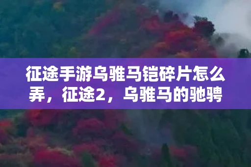 征途手游乌骓马铠碎片怎么弄，征途2，乌骓马的驰骋疆场，征战天下
