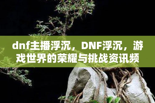 dnf主播浮沉,DNF浮沉,游戏世界的荣耀与挑战资讯频道 dnf主播浮沉,DNF浮沉,游戏世界的荣耀与挑战资讯频道