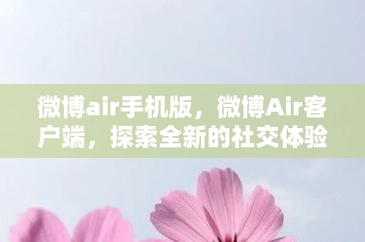 微博air手机版，微博Air客户端，探索全新的社交体验