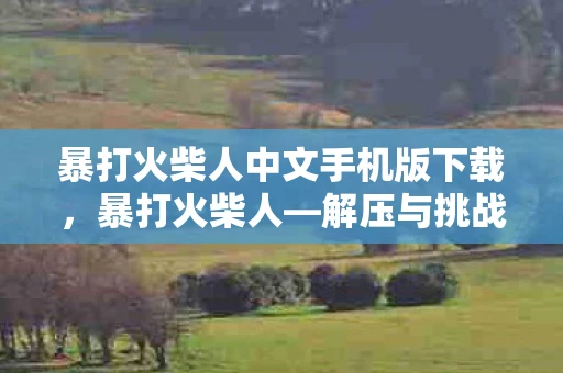 暴打火柴人中文手机版下载,暴打火柴人—解压与挑战的完美融合 暴打火柴人中文手机版下载,暴打火柴人—解压与挑战的完美融合