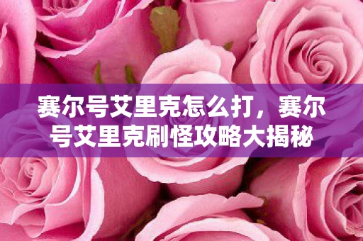 赛尔号艾里克怎么打，赛尔号艾里克刷怪攻略大揭秘