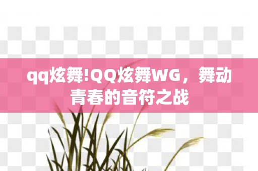 qq炫舞!QQ炫舞WG，舞动青春的音符之战