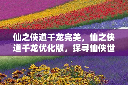 仙之侠道千龙完美,仙之侠道千龙优化版,探寻仙侠世界的新篇章 仙之侠道千龙完美,仙之侠道千龙优化版,探寻仙侠世界的新篇章