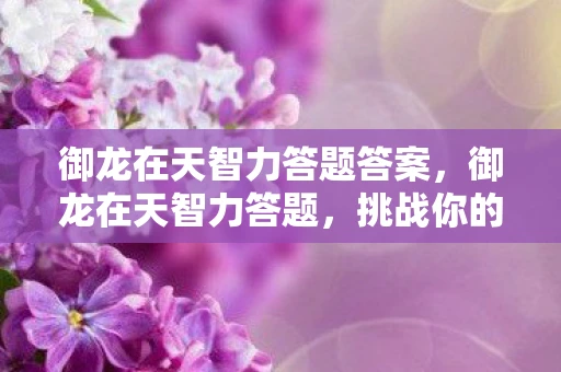 御龙在天智力答题答案，御龙在天智力答题，挑战你的智慧与策略