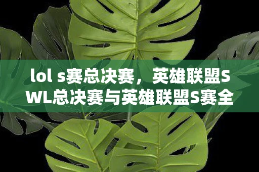 lol s赛总决赛，英雄联盟SWL总决赛与英雄联盟S赛全球总决赛解析