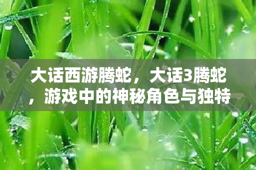 大话西游腾蛇,大话3腾蛇,游戏中的神秘角色与独特魅力 大话西游腾蛇,大话3腾蛇,游戏中的神秘角色与独特魅力
