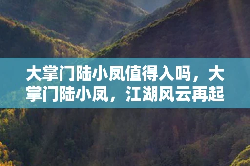 大掌门陆小凤值得入吗，大掌门陆小凤，江湖风云再起