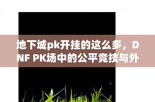 地下城pk开挂的这么多，DNF PK场中的公平竞技与外挂现象—手游时代的新挑战