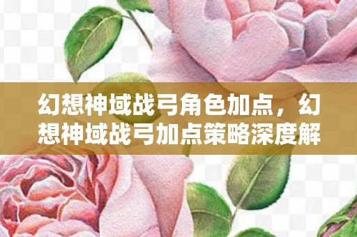 幻想神域战弓角色加点，幻想神域战弓加点策略深度解析