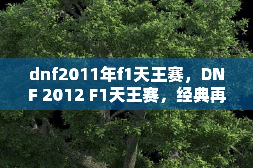 dnf2011年f1天王赛，DNF 2012 F1天王赛，经典再现，热血重燃