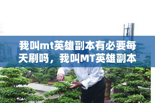 我叫mt英雄副本有必要每天刷吗，我叫MT英雄副本掉落详解