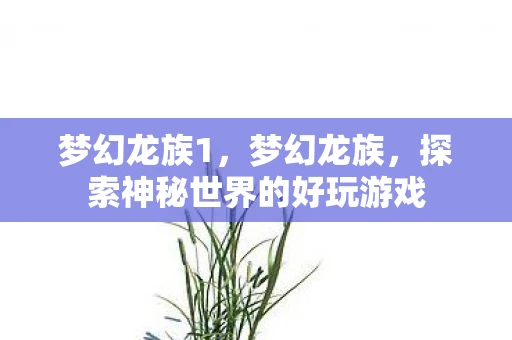 梦幻龙族1，梦幻龙族，探索神秘世界的好玩游戏