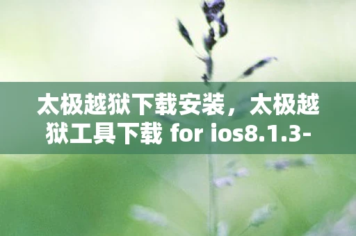 太极越狱下载安装，太极越狱工具下载 for ios8.1.3-8.4—太极越狱工具下载指南