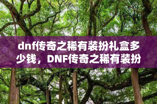 dnf传奇之稀有装扮礼盒多少钱，DNF传奇之稀有装扮礼盒资讯频道