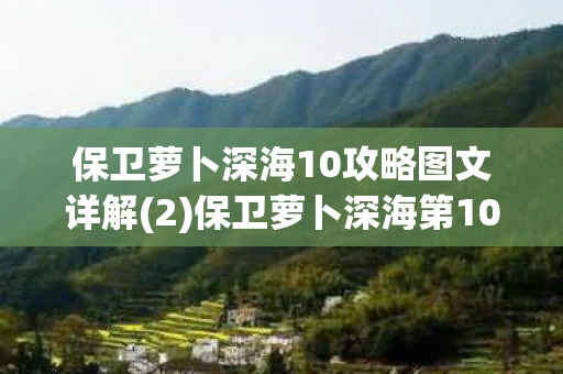 保卫萝卜深海10攻略图文详解(2)保卫萝卜深海第10关攻略,金萝卜布阵图详解 保卫萝卜深海10攻略图文详解(2)保卫萝卜深海第10关攻略,金萝卜布阵图详解