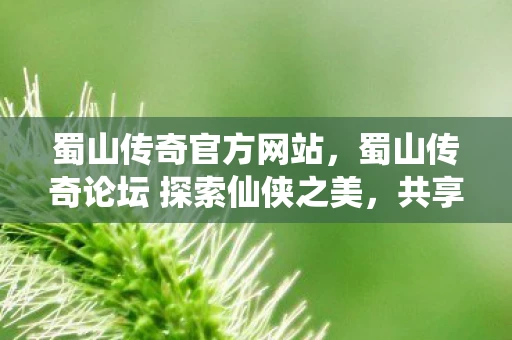 蜀山传奇官方网站,蜀山传奇论坛 探索仙侠之美,共享游戏之乐 蜀山传奇官方网站,蜀山传奇论坛 探索仙侠之美,共享游戏之乐